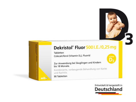 Packshot – Dekristol<sup>®</sup> 500 I.E. 90 Tabletten