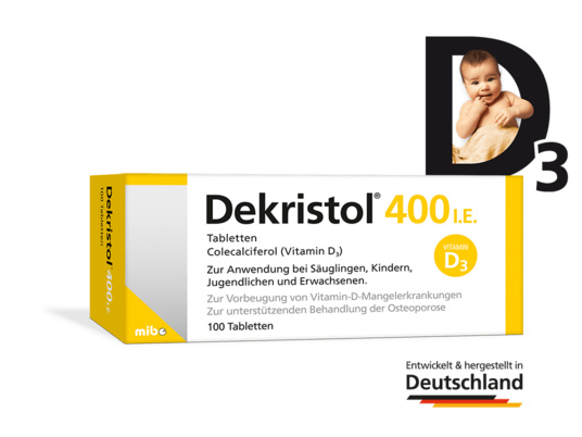 Packshot – Dekristol® 400 I.E. 100 Tabletten