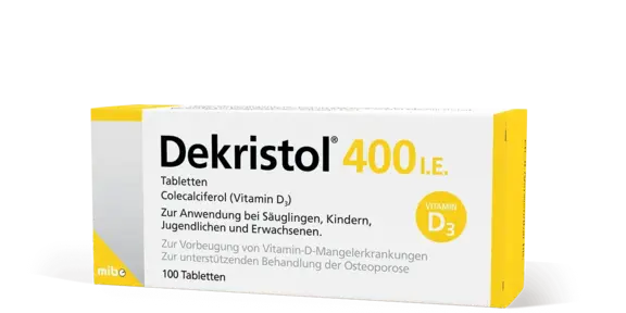 Dekristol® 400 I.E. 100 Tabletten zur Vorbeugung von Vitamin D-Mangelerkrankungen