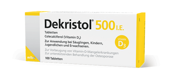 Dekristol<sup>®</sup> 500 I.E. 100 Tabletten zur Vorbeugung von Vitamin D-Mangelerkrankungen