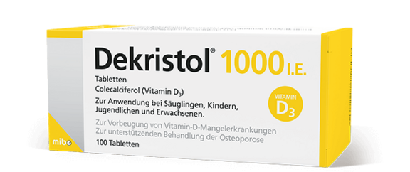 Dekristol<sup>®</sup> 1000 I.E. 100 Tabletten zur Vorbeugung von Vitamin D-Mangelerkrankungen