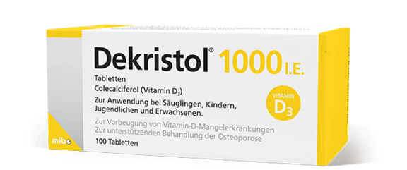 Dekristol<sup>®</sup> 1000 I.E. 100 Tabletten zur Vorbeugung von Vitamin D-Mangelerkrankungen